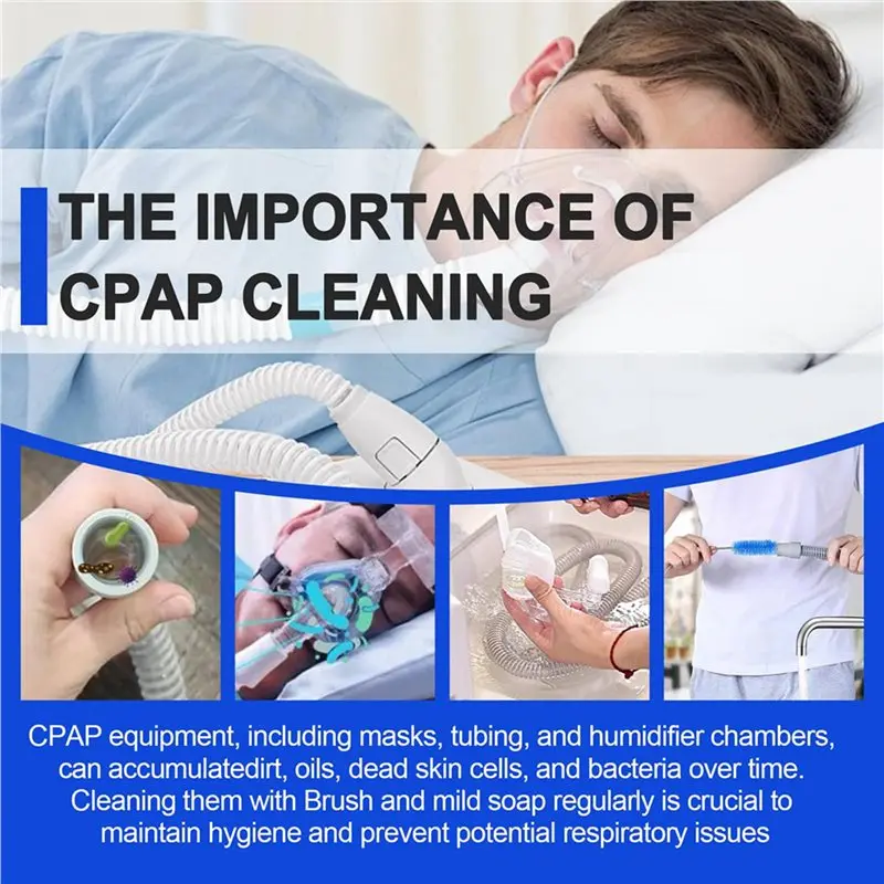 Hot SV-8-Piece Set di spazzole per pulizia tubi CPAP, adatto per tubi e maschere CPAP standard con diametri di 15-22 mm