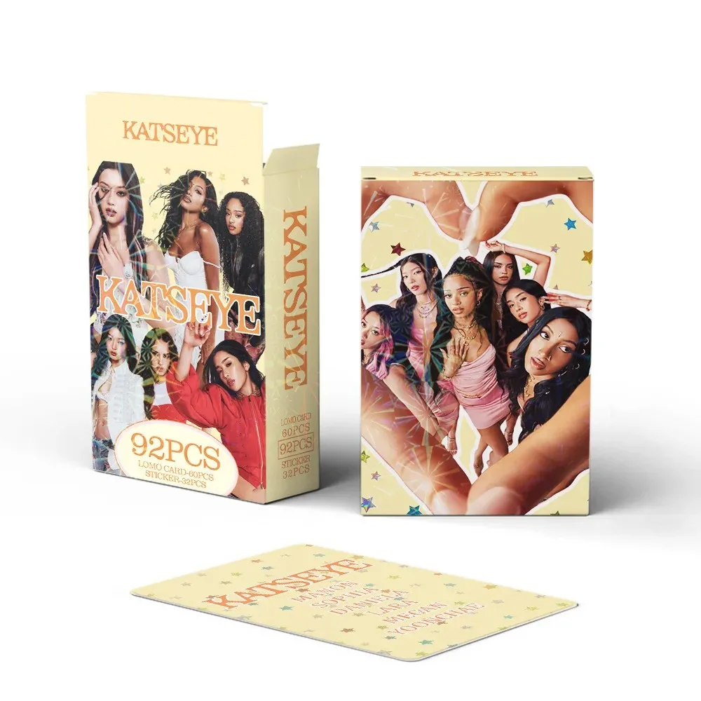 55/92Pcs Kpop Idol KATSEYE Album Gabriela Lomo Cards LARA DANIELA HD Printd Photocards Stickers MANON MEGAN YOONCHAE Fans Gift