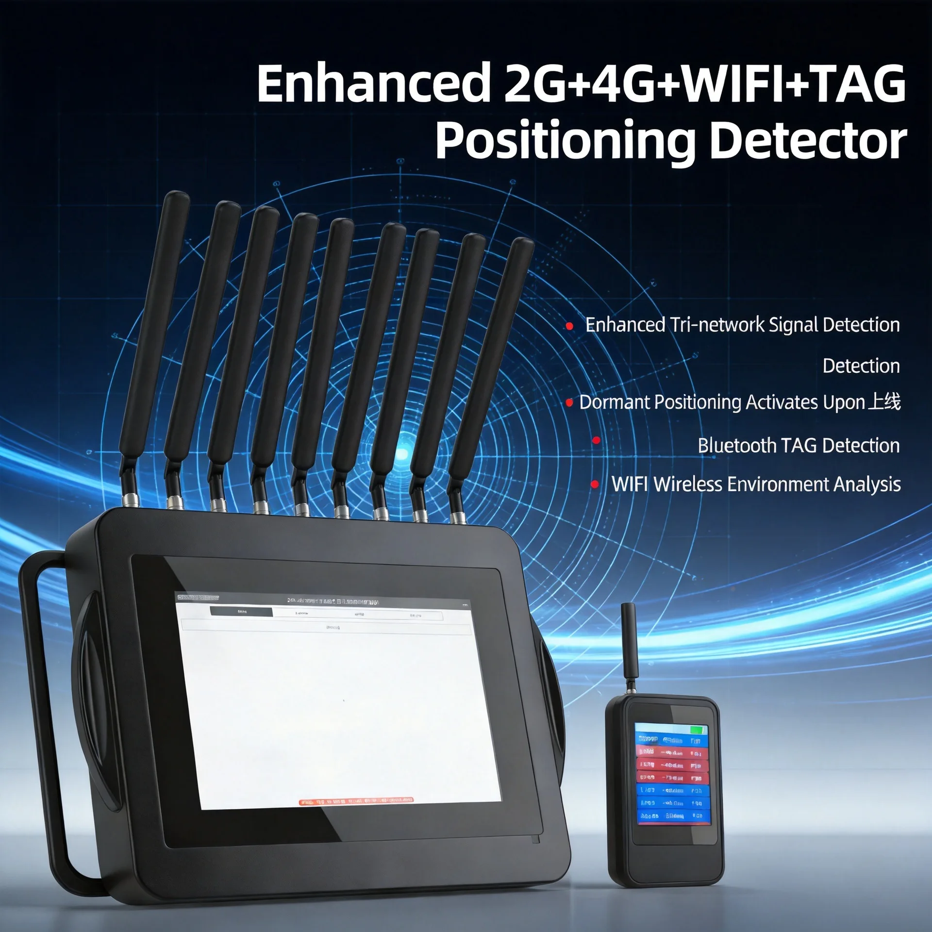 2G 4G WiFi Tag Signal Detector Anti‑Spy Hidden Camera Bug Finder Car GPS Detector Device Detect Sleep GPS Locator Tracker for Ve