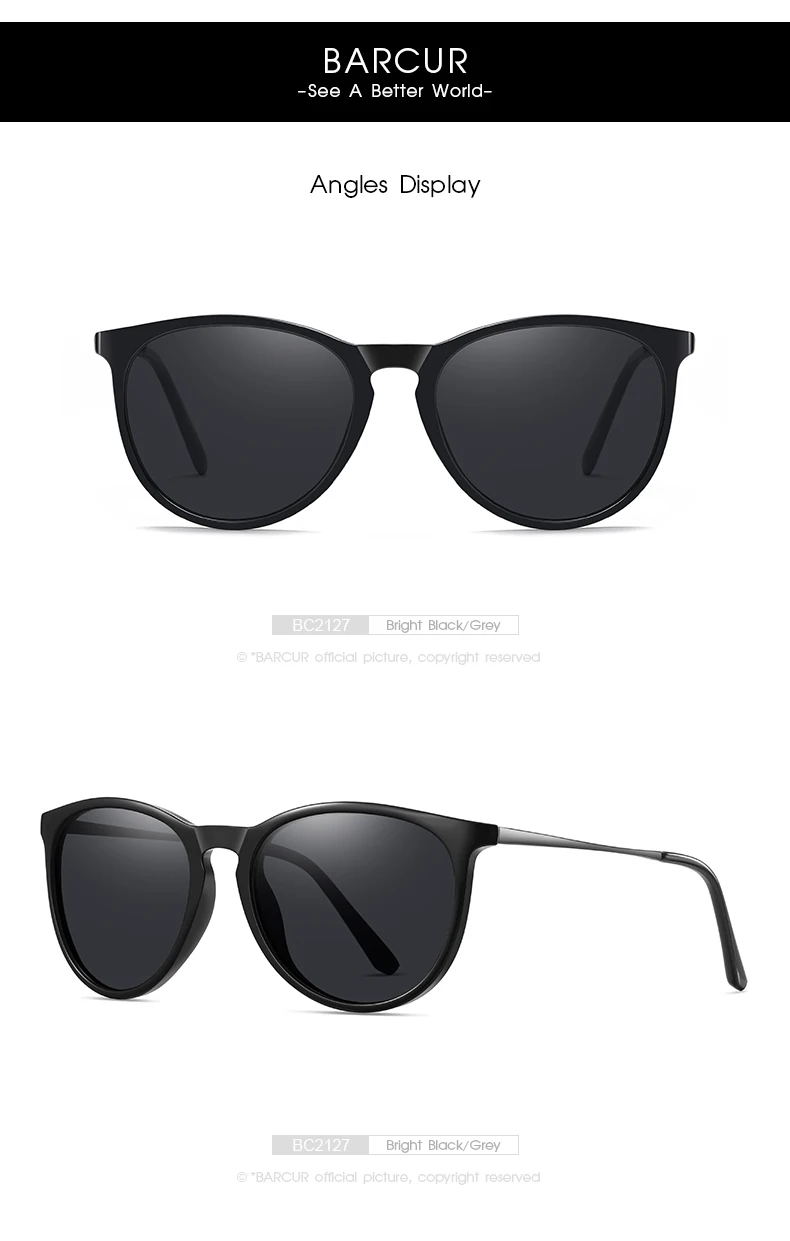 BARCUR Klassische polarisierte Sonnenbrille für Männer und Frauen, unverzichtbar für Outdoor-Fahren, Business-Freizeit-Sonnenbrillen – Detail 10