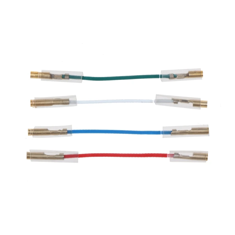 4 Pieces/Set Leads Wires Header Wire Cable For 1.2-1.3mm Pins Turntable Phono Headshell Tonearm Line