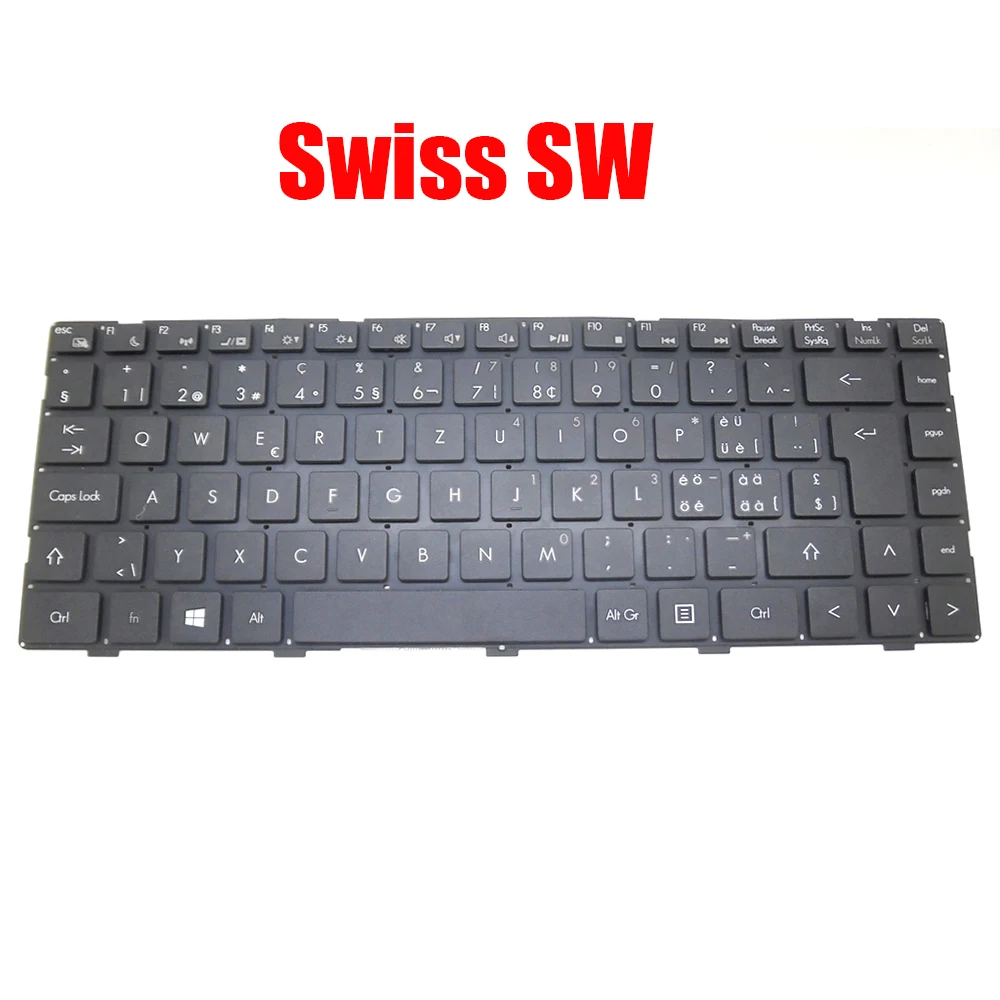 

Laptop Keyboard For Quanta JWU AEJWUS00010 V136346EK1 Swiss SW Black Without Frame New