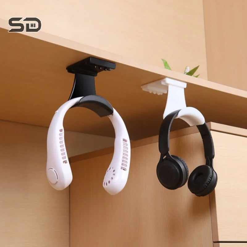 New Non Punching Computer Headphone Stand Wall Mounted Hanging Headphone Stand Creative Dormitory Pasting Game Headphone Stand