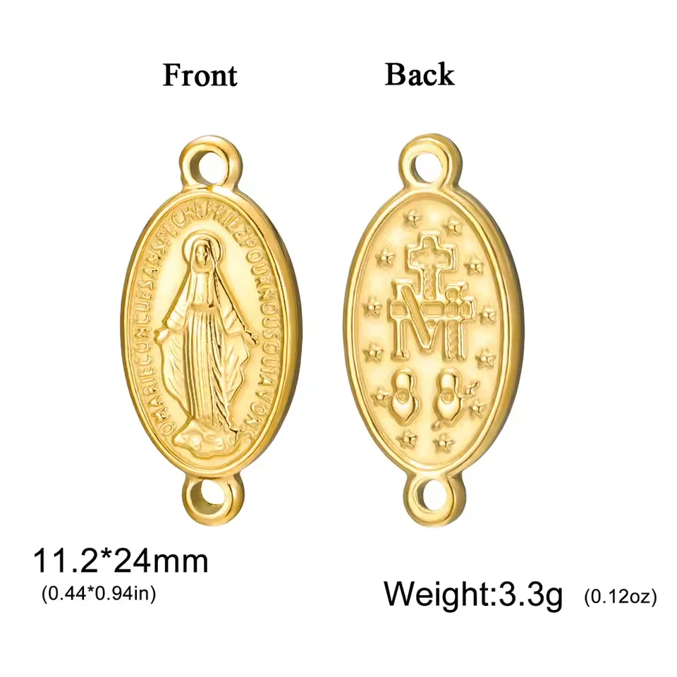 Lucktune 1 قطعة مريم العذراء قلادة لسوار قلادة أقراط DIY الفولاذ المقاوم للصدأ أم الله سحر مجوهرات اكسسوارات #6