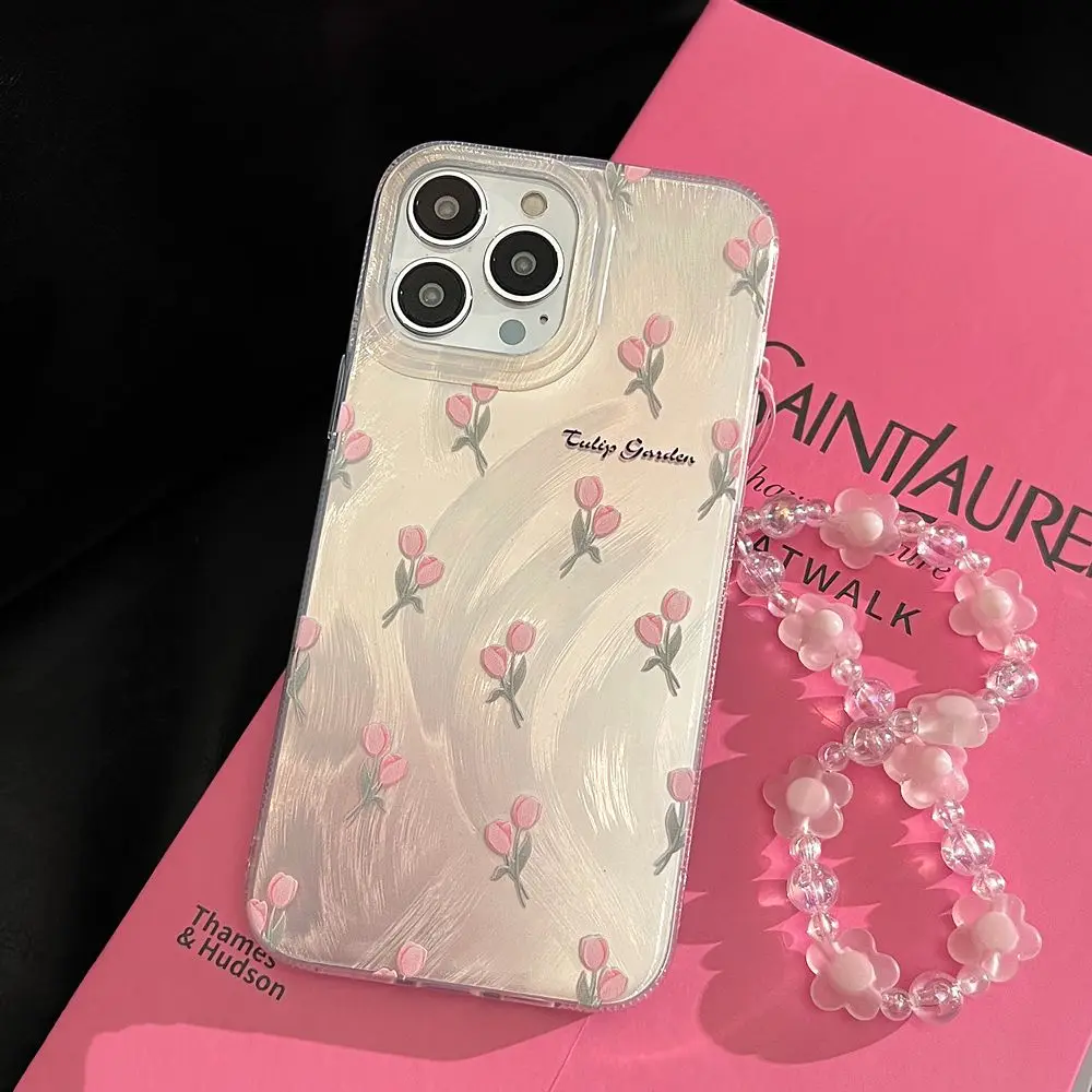 Fashionable Little Flowers Pattern Phone Case For iPhone 16 14 13 16E 12 11 15 Pro Max SE XR X XS MAX 7 8 Plus Cover