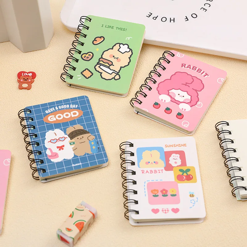 Mini 3 Ring Binder Notebook Diary Journal Kawaii Korean Stationery Notebook and Journal Scrapbooking Cute Office School Supplies