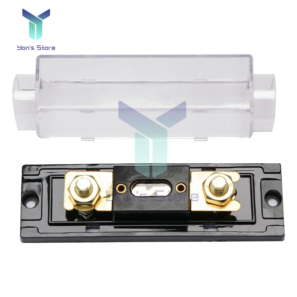 Soporte de seguridad de perno de horquilla grande DC 125V, portafusibles de alta potencia, portafusibles automotrices, enlace Fusible con Fusible