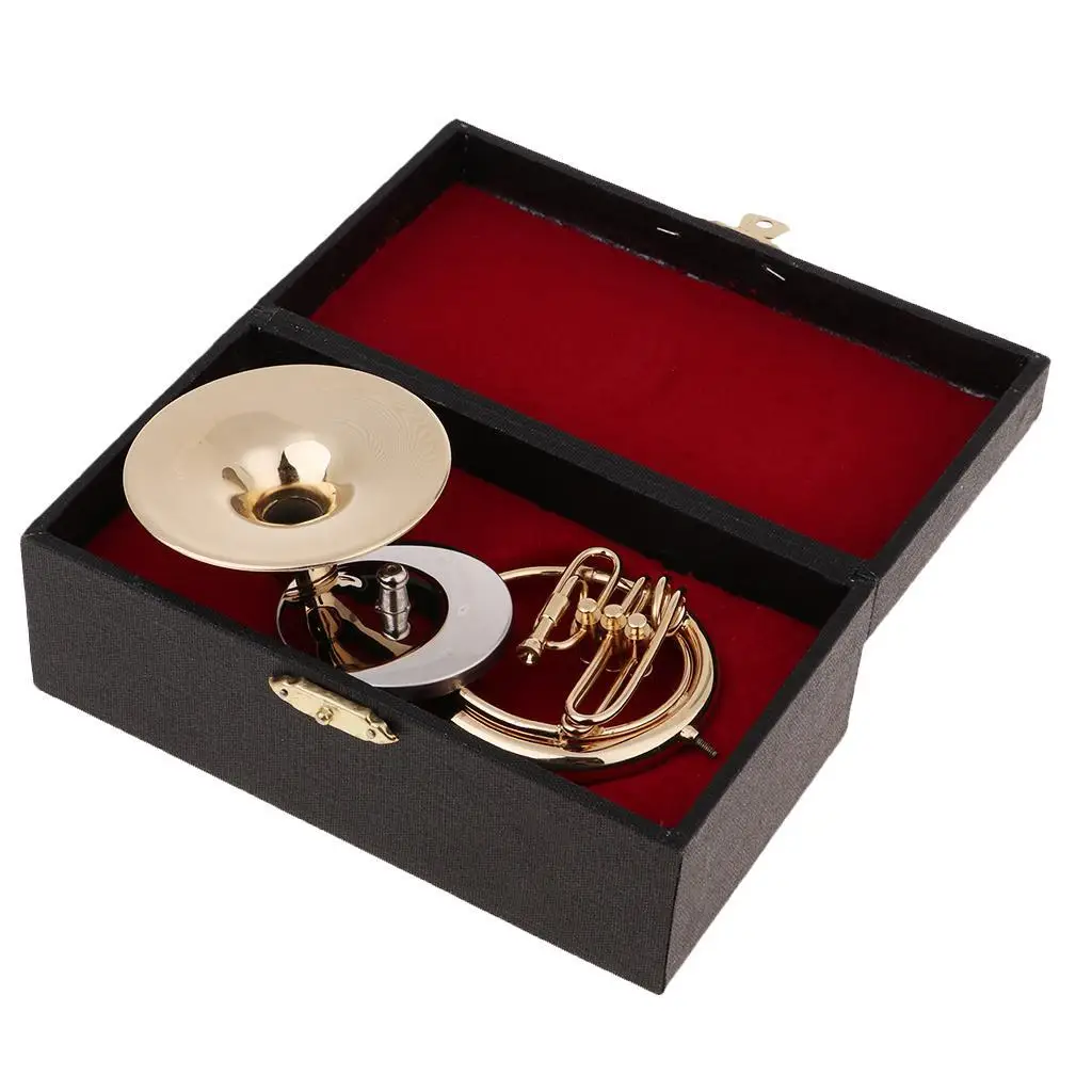 

Hooqu 1/6 Scale Brass Sousaphone 12'' Figure Tuba With Storage Box