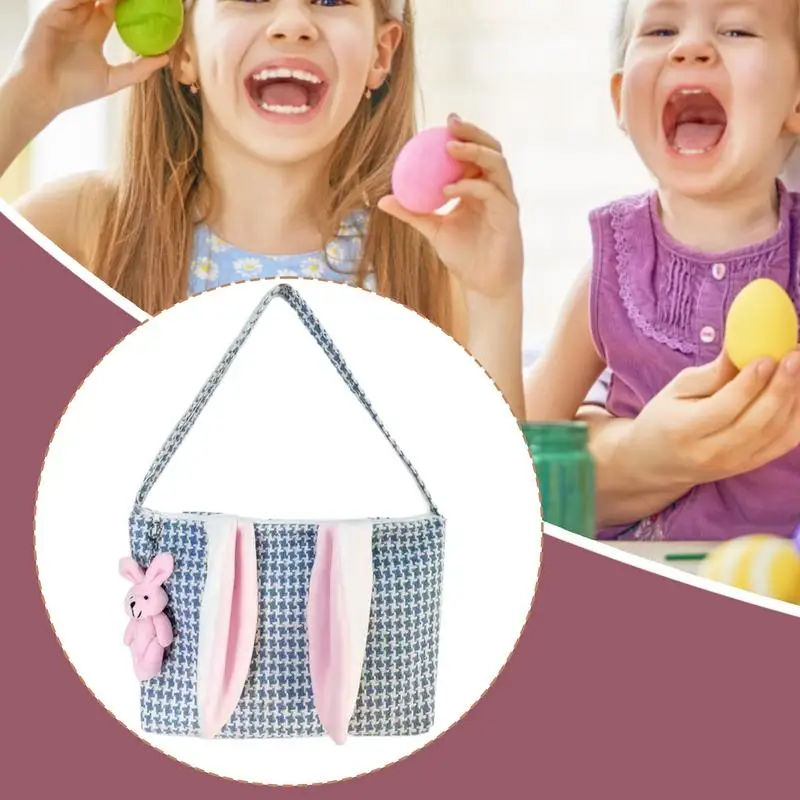 حقيبة حمل أرنب عيد الفصح حقيبة حرفية عيد الفصح مع سحاب حقيبة شاطئ عصرية محمولة حقيبة حمل كاجوال للنساء والفتيات