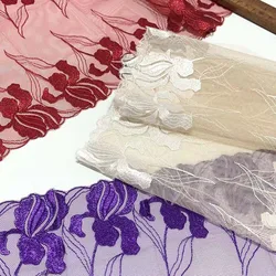 15Yards Two Tones Floral Embroidery Lace Trim Skirt Hem For Clothes Sewing Accessories Lingerie Lace Dress Underware