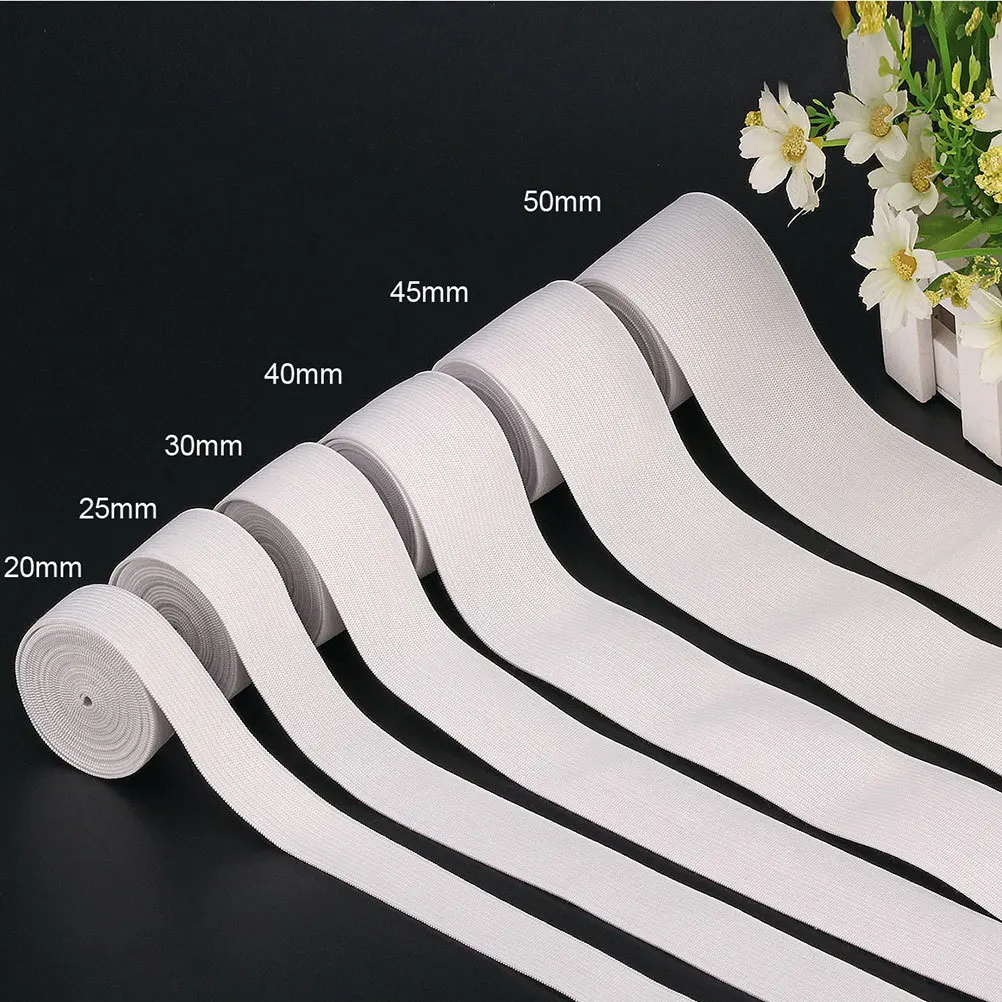 

1 рулон, эластичная швейная лента, высокоэластичная вязаная плоская лента шириной 3,5 см, прочная для поясов, декольте, одежда «сделай сам», аксессуары для рукоделия