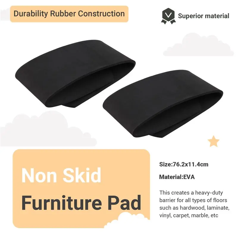 Y50A-2Pack Anti-Slip Furniture Rail Pads For Recliner For Recliners,Sofa,Couches,Chairs.Etc Perfect Non Skid Furniture Pad Durab