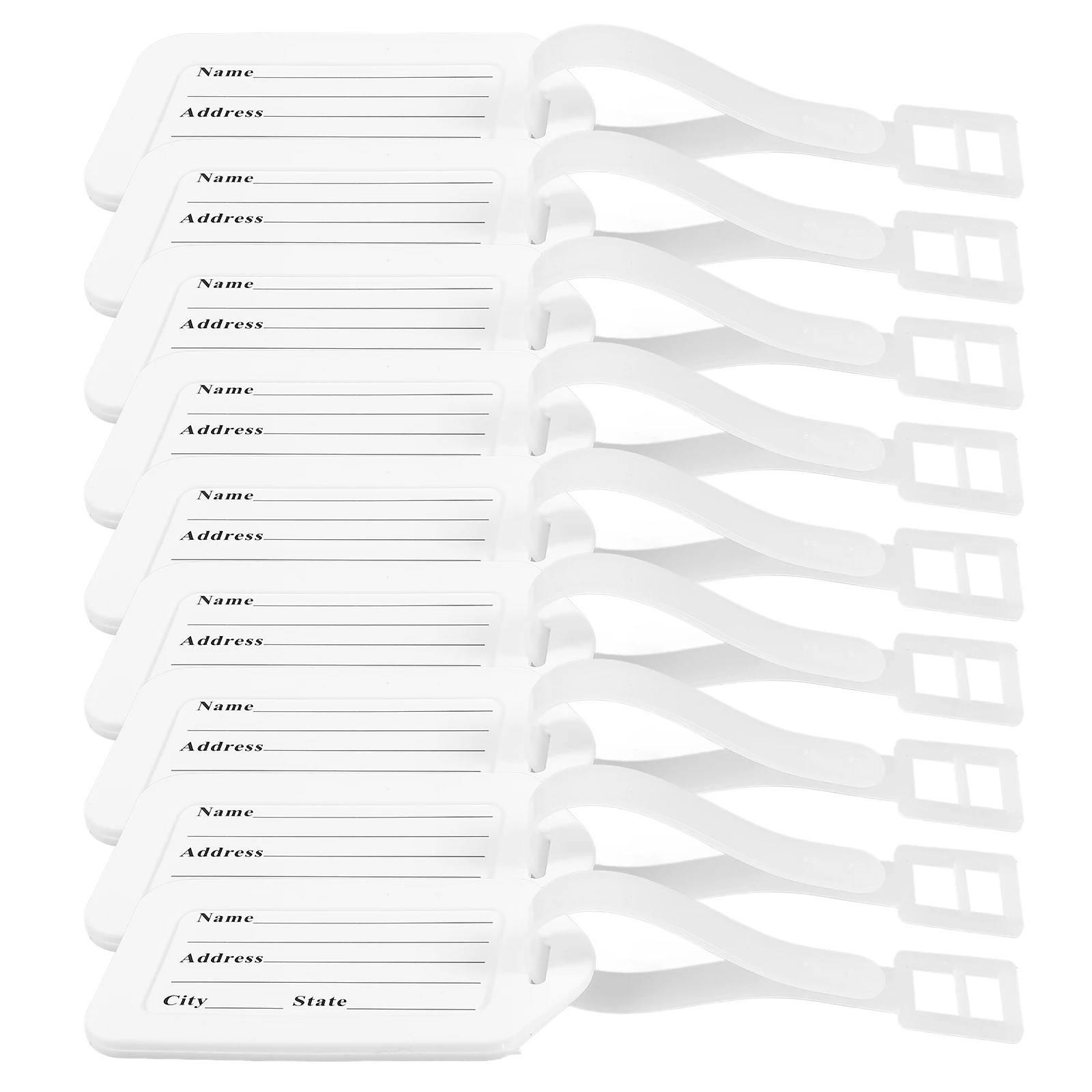 

16pcs Luggage Tags Key Labels Small Transparent Suitcase Accessories 8 7X5cm White Reusable Card Tag Labels Identification