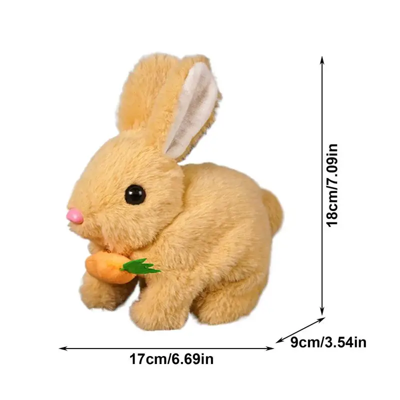 Lapin réaliste jouet lapin de pâques poupée douce jouets en peluche jeu interactif lapin poupées mignonnes sauter et secouer les oreilles animal de compagnie électronique