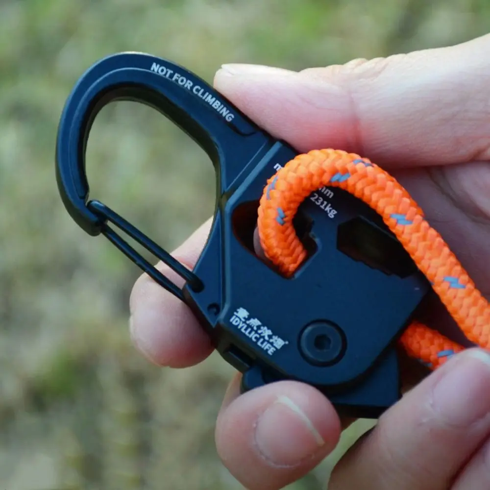 Camping Buckle Rope Tightener Aluminum Alloy Self-locking Tent Rope Tensioner Quick Fix Survival Tent Cord Adjuster