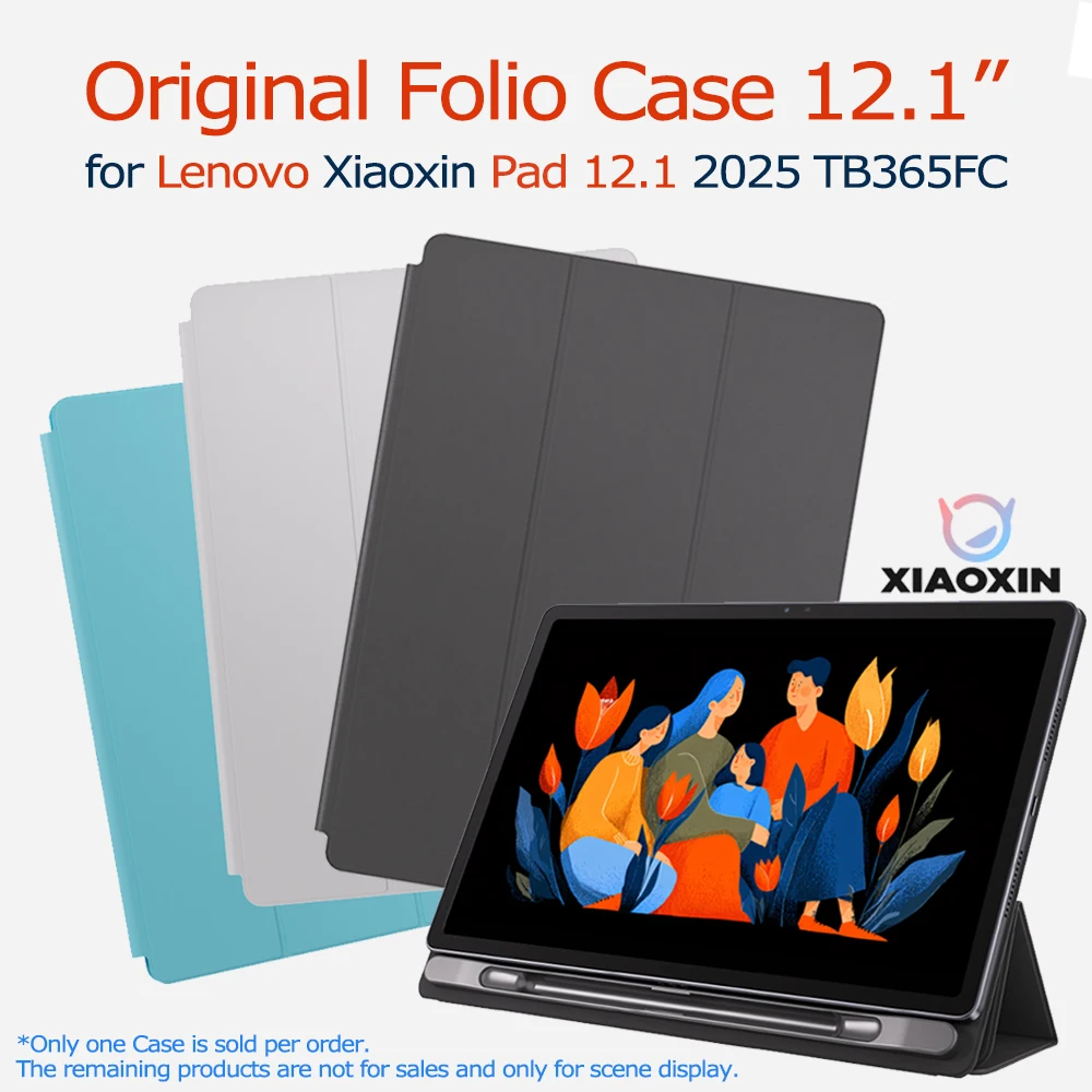 

Original Folio Case 12.1-inch for Lenovo Xiaoxin Pad 12.1 2025 TB365FC Protective Lenovo Tablet Pen Storage Slot Intelligent