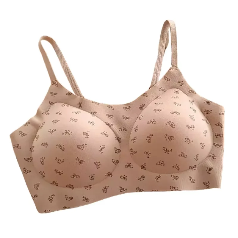 Premium Butterfly No Wire Bra Women Seamless Breathable Thin Push Up Clasp Free Lingerie Comfort Soft Support Daily Wear Ladies