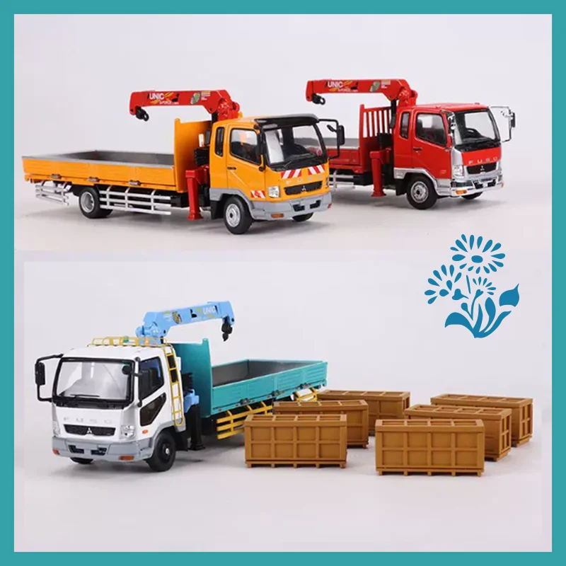 

Модель грузовика GCD 1:64 Fuso Fighter [1024] с краном, имитация металла, коллекционная модель, сувенир, подарок для хобби