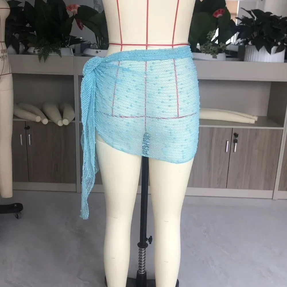 Fashion Summer Women Beach Skirt Sequin Casual Bikini Skirt Vacation Party Swimsuit Coverups for Women