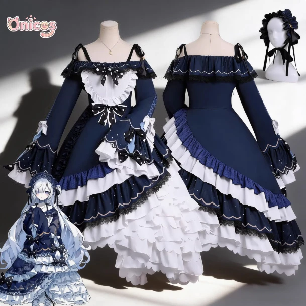 

Magical Girl Witch Trials Natsume An'an Cosplay Costume Vintage Gothic Lolita Multi layer Cake Skirt Onicos