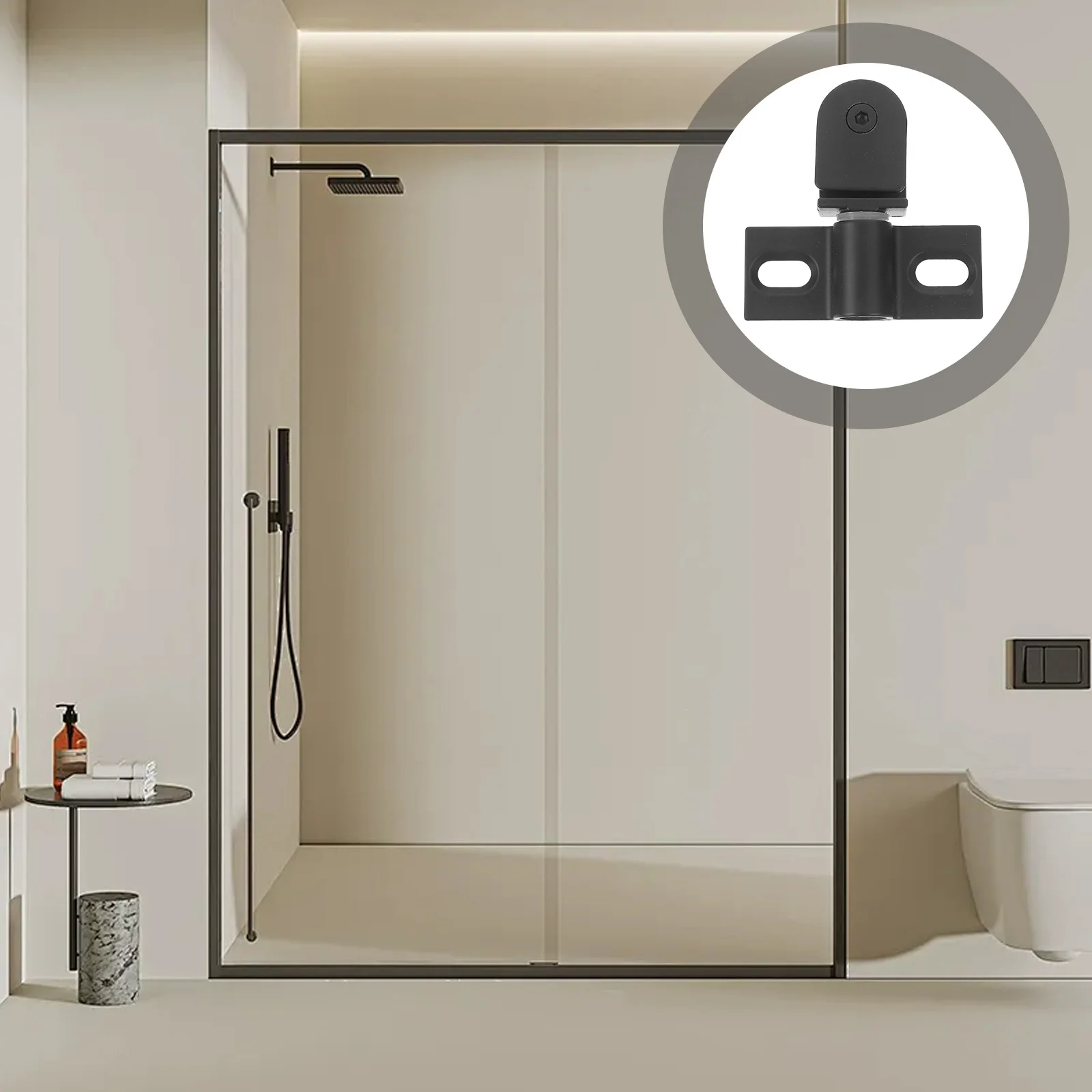 

Sleek Modern Design Pivot Hinges for Glass Shower Doors Enhanced Sealing Performance Clamp Bathroom Accessories
