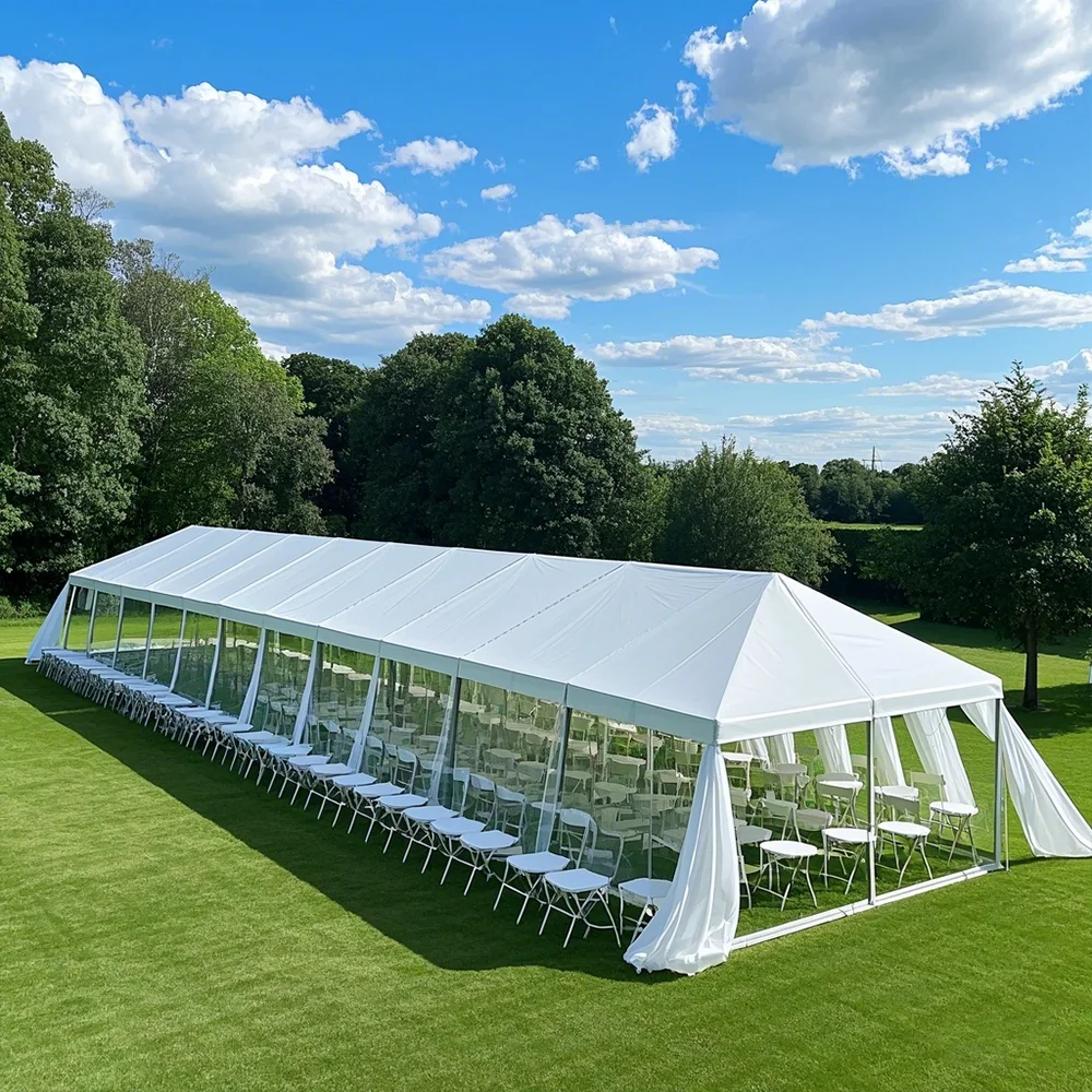 Custom 10x20m 8x15m Marquee Tent Large Aluminum Frame Waterproof Luxury Outdoor Wedding Party Event Exhibition Tent Design