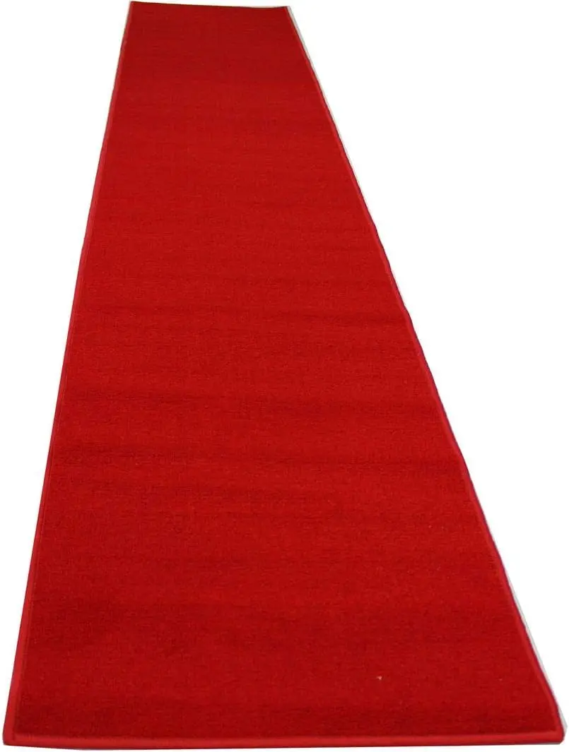 Non-Slip Red Carpet Aisle Runner High Class Vip Quality For Parties & Hollywood-Feel Events, 2 X 10 Ft (1Ft.8 X 10 Ft) Red