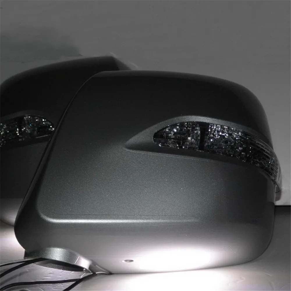 LED Rear-view Mirror Lights With Cover, LED Yellow Turn Signal Lights + White Foot Lamp compatible with Nissan NV200 2012-2018