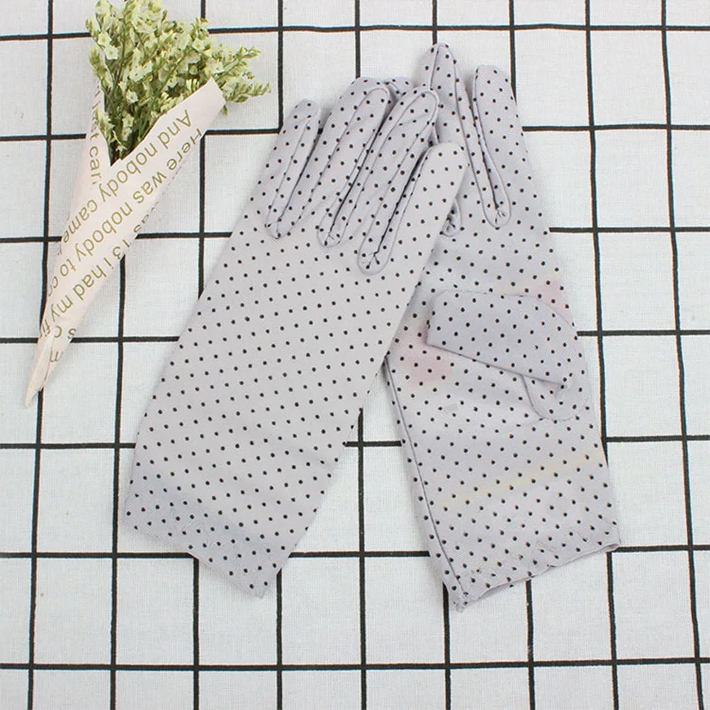 

5pcs Sun Protection For Women Men Summer Uv Hand Protectors Stretchable Lace Mitten Gloves Cycling Running Driving Gardening