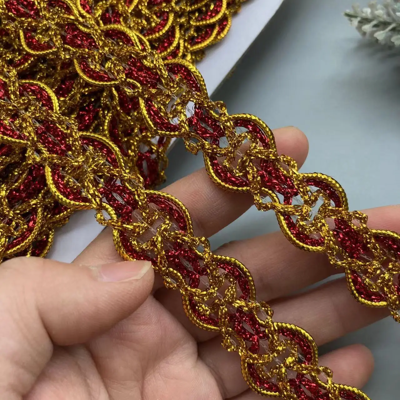 1 Meters 2cm Blue Golden Silver Silk Ribbons Webbing Handmake Diy Craft Lace Trims Dresses Curtain Sewing Accessory Flower Hot
