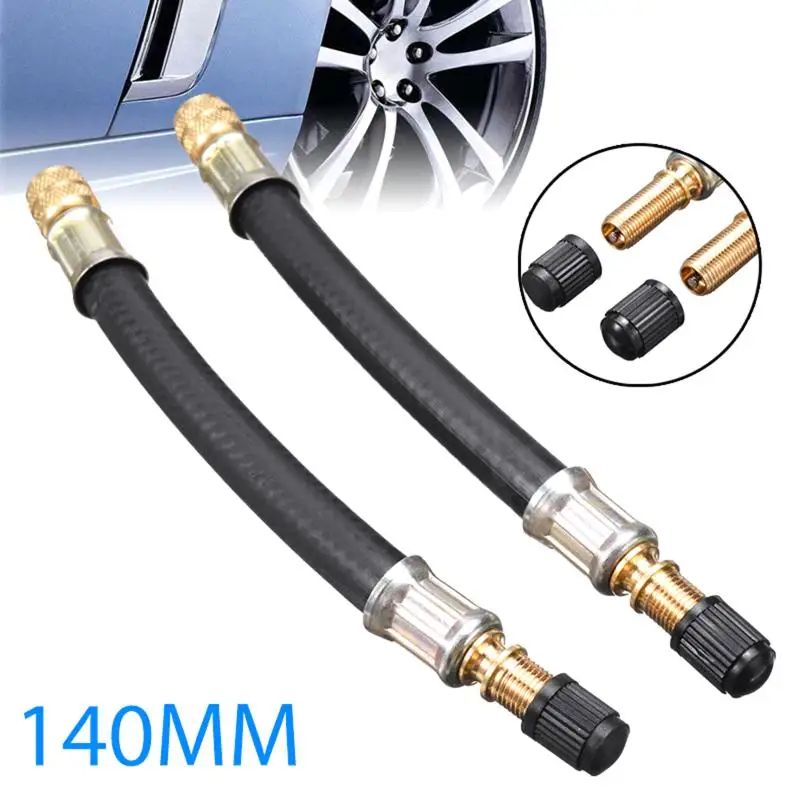 1Pcs Car Wheels Tyre Valve Stems Extensions Tube Adapter Various Braided Flexible Hose Tire Valve Inflatable Rubber Hose