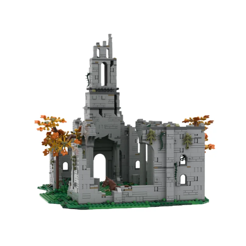 MOC Mittelalterliche Burg-Serie Modellbausatz - Kleinteilige Ineinandergreifende Spielzeugbausteine - 2401 Teile - Geeignet für Alle Enthusiasten