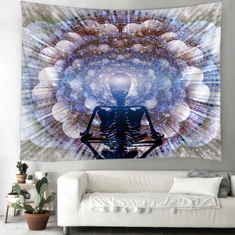 Meditation Psychedelic  Decor Home Living Room Bedroom Background Geometry Tapestry for Outside Large Wall Hanging Beach Cloth