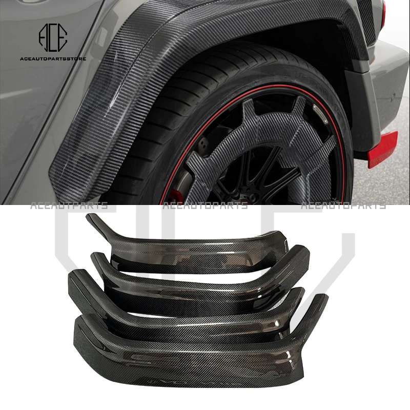 

W464 W463A Over Fender Dry Carbon Fiber Material Wheel Eyebrow Rocket Style Flares Wheel Arch For Mercedes Ben G63 G65 G550 G500