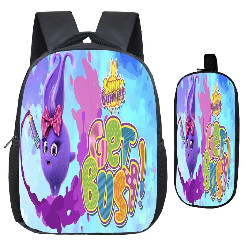 Sunny Bunnies Backpack Pencial Case 2PCS/SET Boy Girl Casual Backpacks Student Custom Knapsack Kids Back to School Bag Mochilas