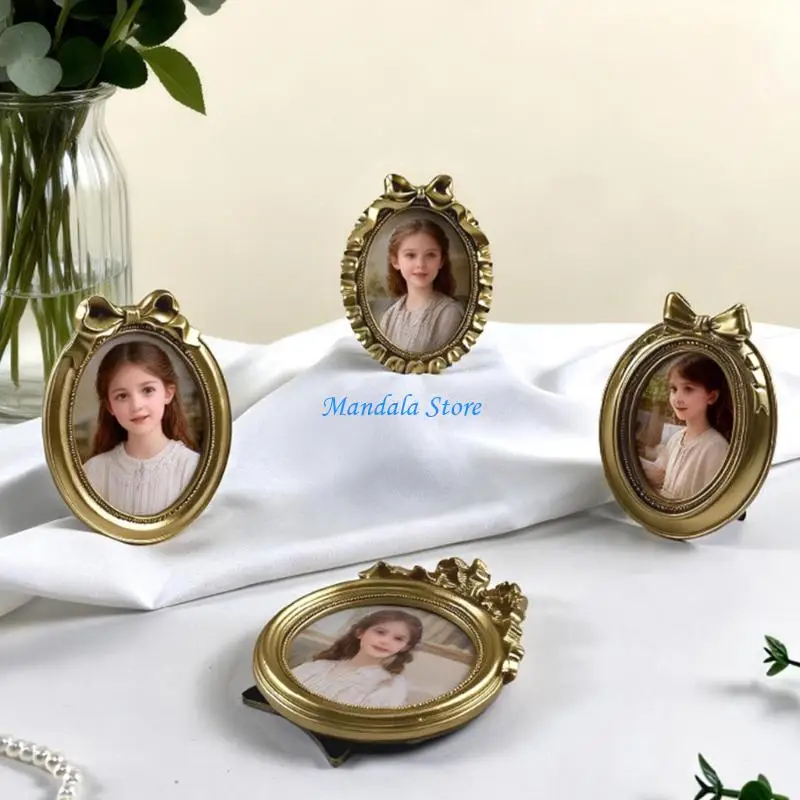 U2JC Resin Picture Frame Mini Picture Frame Antique Photo Frame Tiny Baroques Ornate Frame for DIY Manicure Jewelry Gift