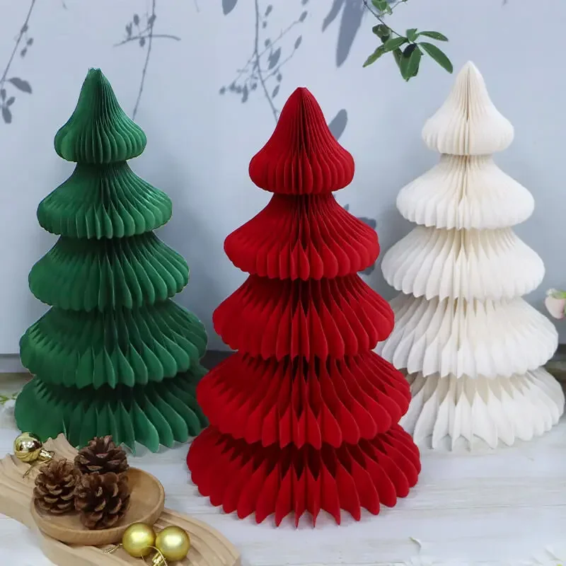 

Paper Christmas Tree Eco-friendly Degradable Tabletop Decoration Hotel Shopping Mall Office Home For Christmas Decoration