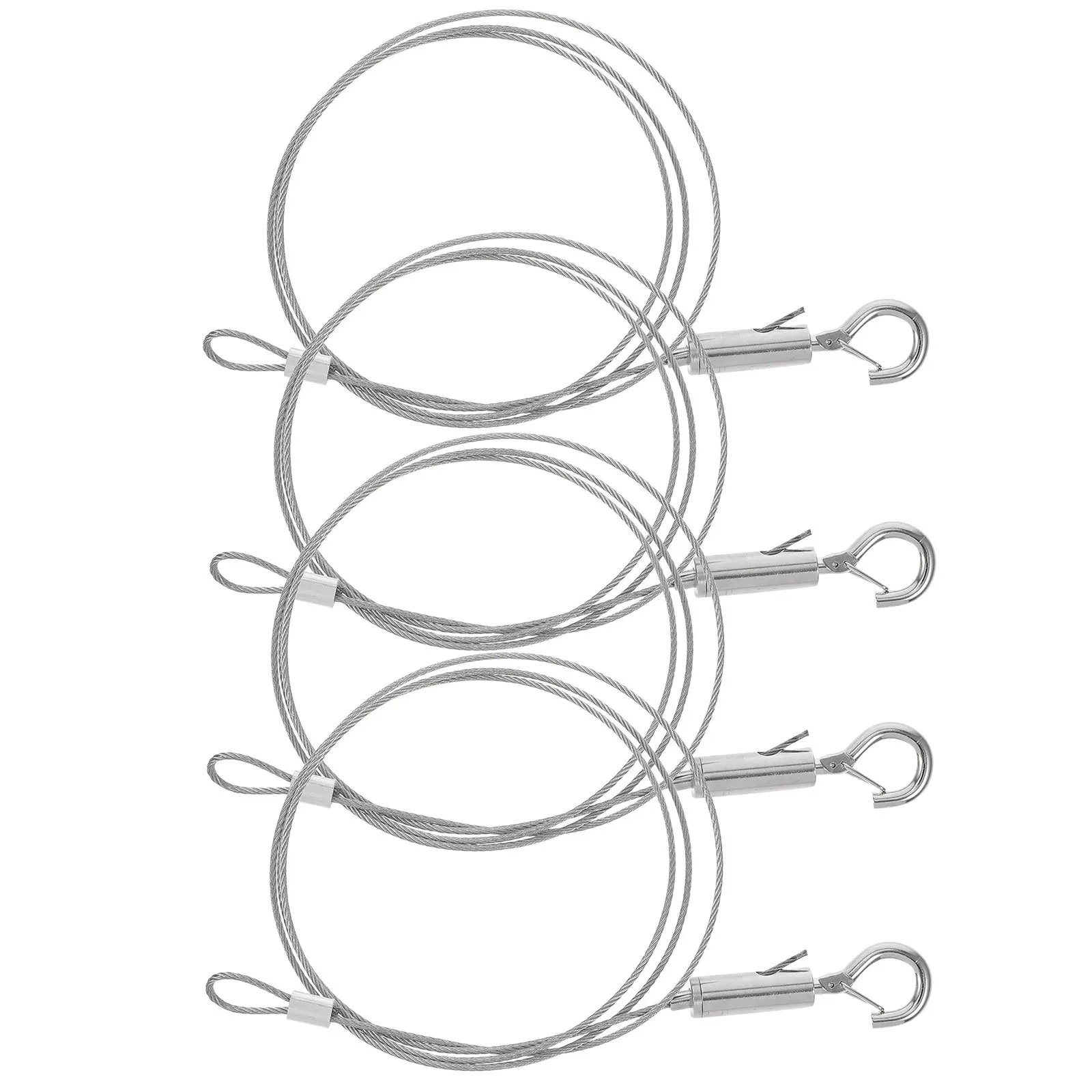 Adjustable Picture Hanging Hooks 4 Pack Heavy Duty Metal Wire Rope Wall Mount for Frames Mirrors Gallery Decor