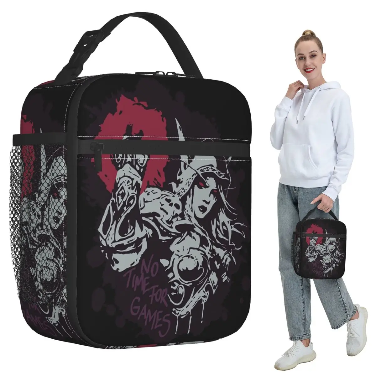 

Классическая изолированная сумка для обедов Sylvanas Has No Time For Games для детей, школьная термосумка-холодильник для еды, контейнер для ланч-боксов