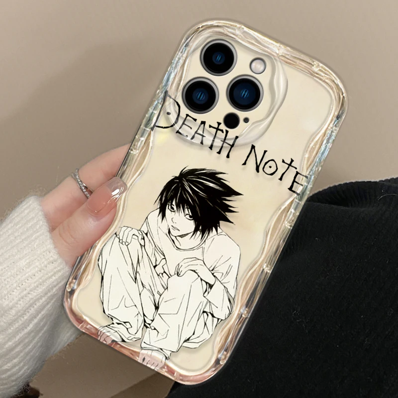 Anime Death Note Yagami Cover For Apple iPhone 15 14 13 12 11 Pro X XR XS Max Plus 8 7 Plus SE Wave Oil Phone Case