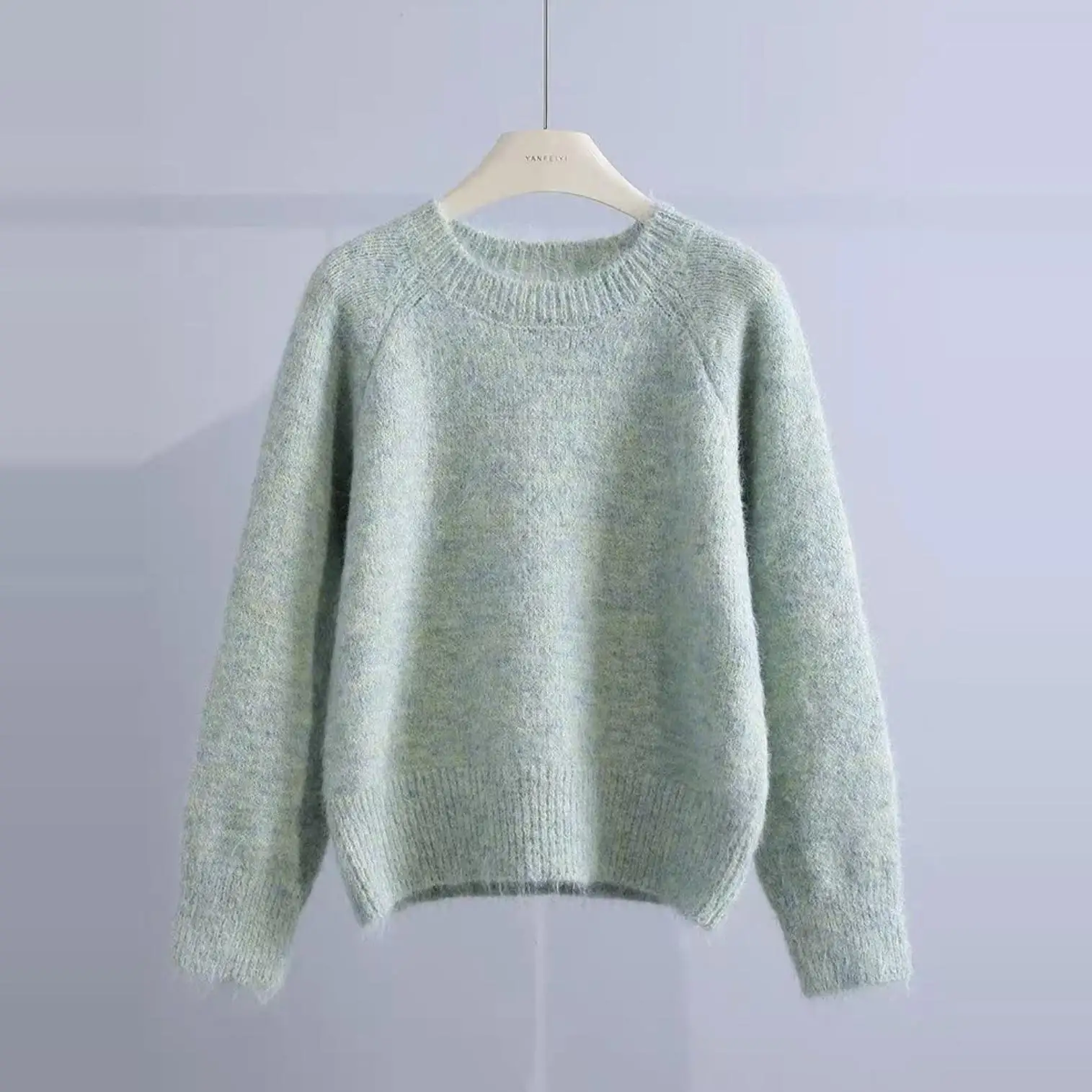 Sli محبوك سترة A50A550 التخسيس النسخة الكورية Faionable العصرية تخفيف فضفاضة تناسب مطرزة مزين الترتر Ti...