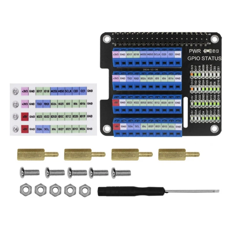 Para raspberry pi gpio placa de extensão terminal chapéu para raspberry pi 2b/3b/3b +/4b/zero/zero w módulo interface gpio