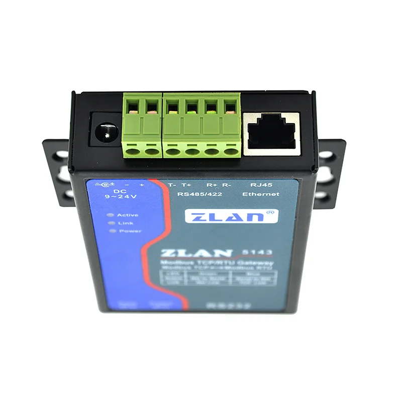 시리얼 서비스 컨버터 이더넷 RJ45 TCP/IP에서 RS232/RS485/422 시리얼 서비스 컨버터 모드버스 RTU ZLAN5143