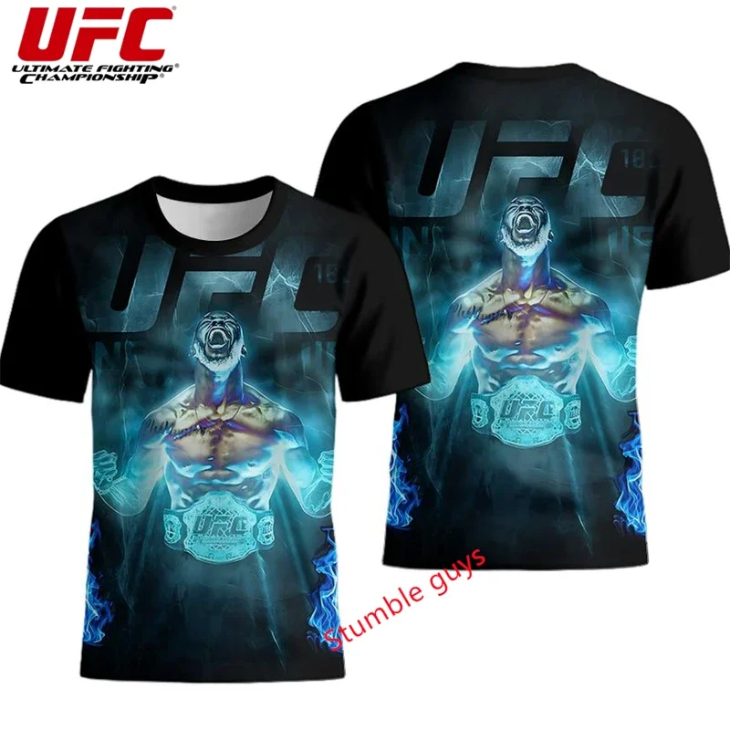 

Детская футболка с коротким рукавом UFC, спортивная форма для соревнований, быстросохнущая, дышащая, для подростков