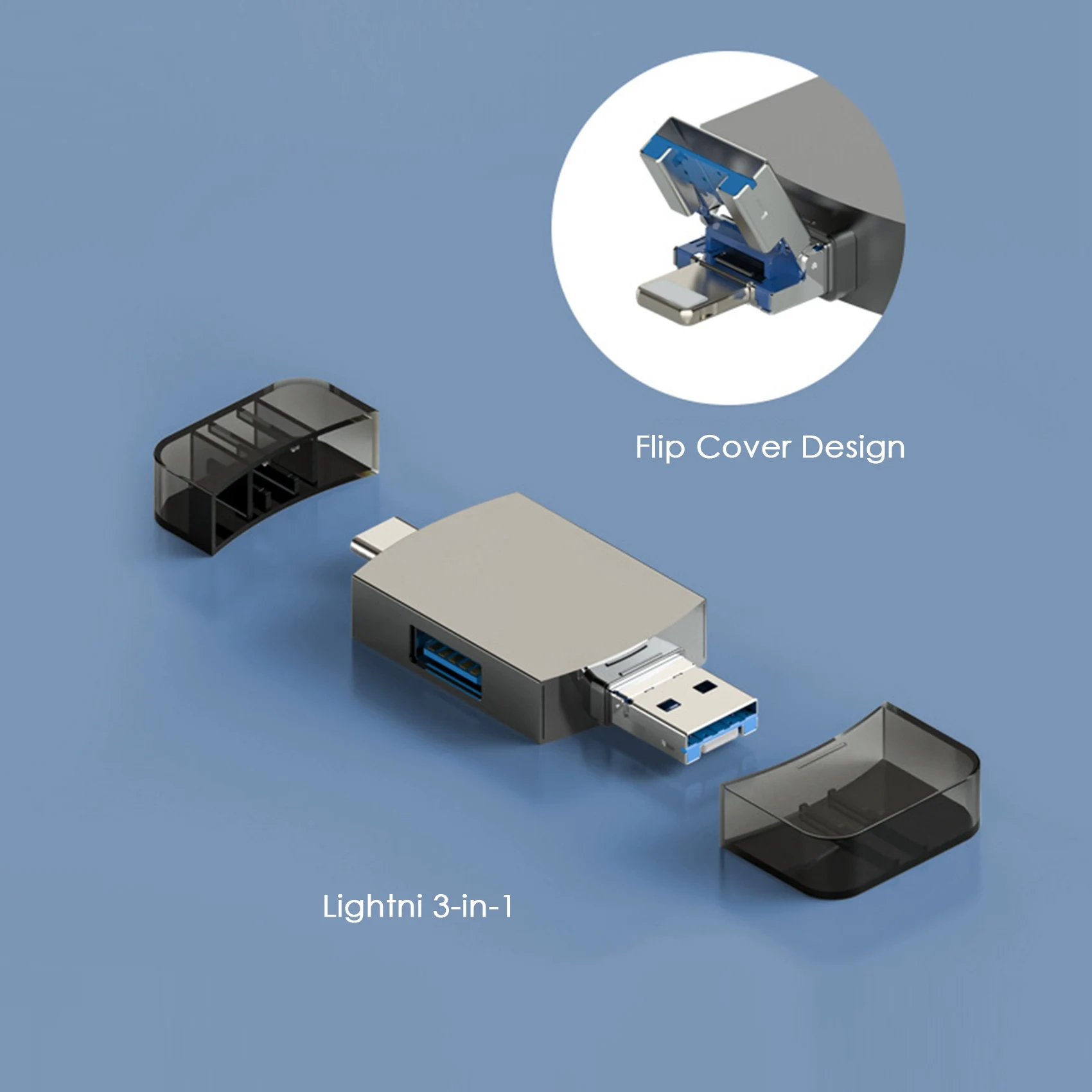 Multi-Function Card Reader TF Card SD Card Reader USB3.0 Adapter Portable Card Reader for Mobile Phone