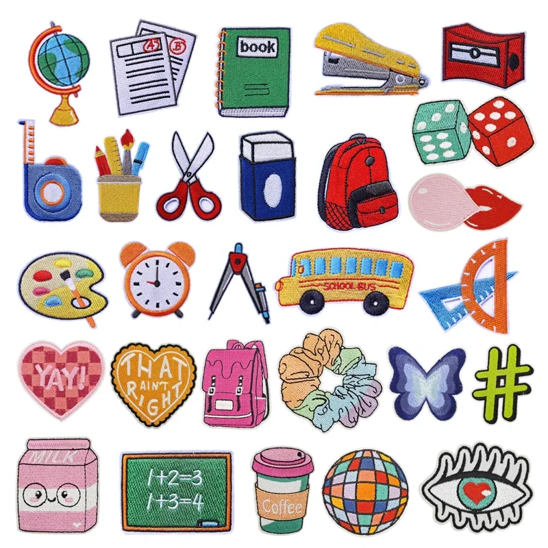 Ironing Patch Graffiti Cloth Sticker Schoolbag Stationery Decoration Cartoon Game Leisure Embroidery Iron onPatches for Clothing