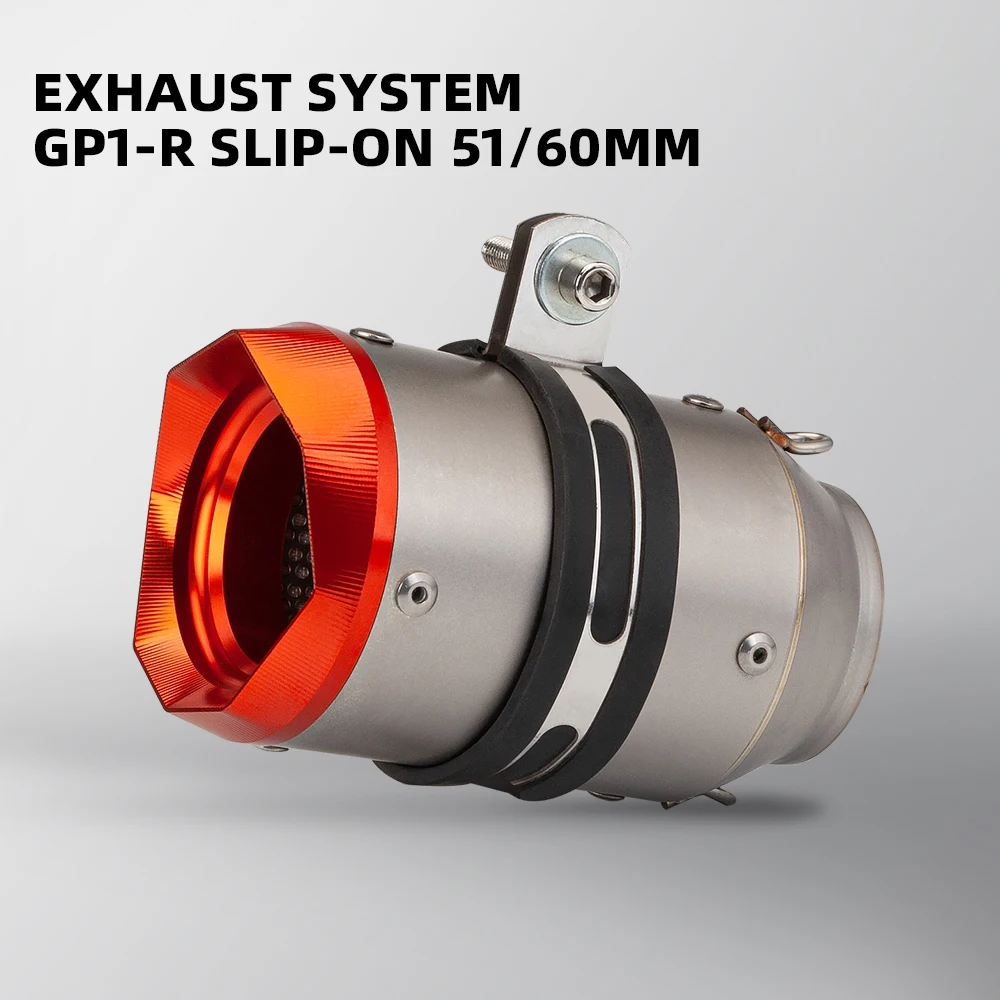 

51mm 60mm Universal Slip On Motorcycle GP Exhaust Carbon Fiber Escape Muffler For Z900 FZ6 RC390 S1000XR Racing GP1-R motorcycle