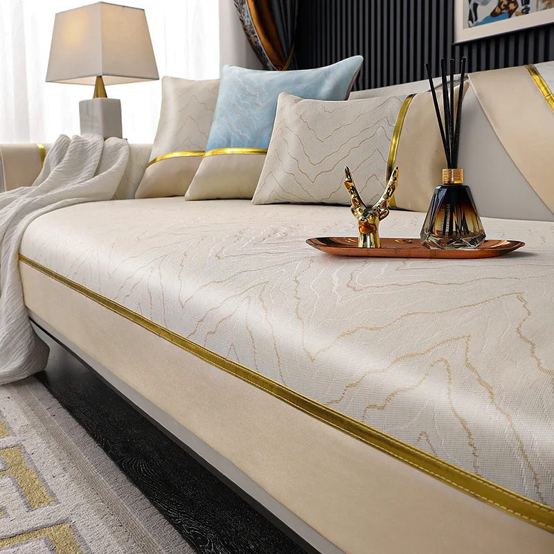 modern-high-end-ice-silk-cushion-sofa-cover-cloth-washable-anti-slip-comfortable-polyester-fiber-summer-cool-mat