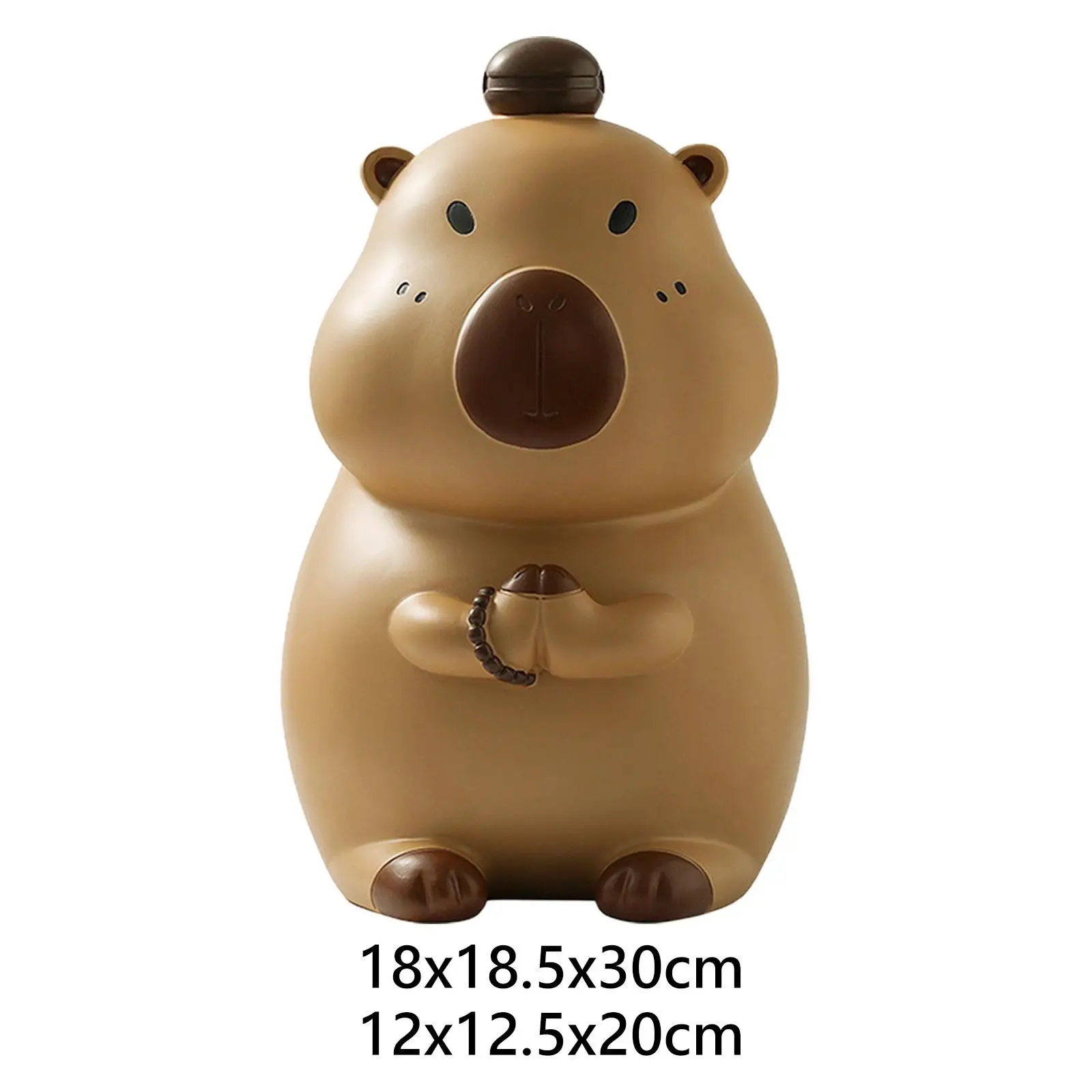 Capybara Figurine Piggy Bank Sculpture Collectible Cute Souvenir Crafts Tabletop Decoration Animal Statue for Girls Kids Boys
