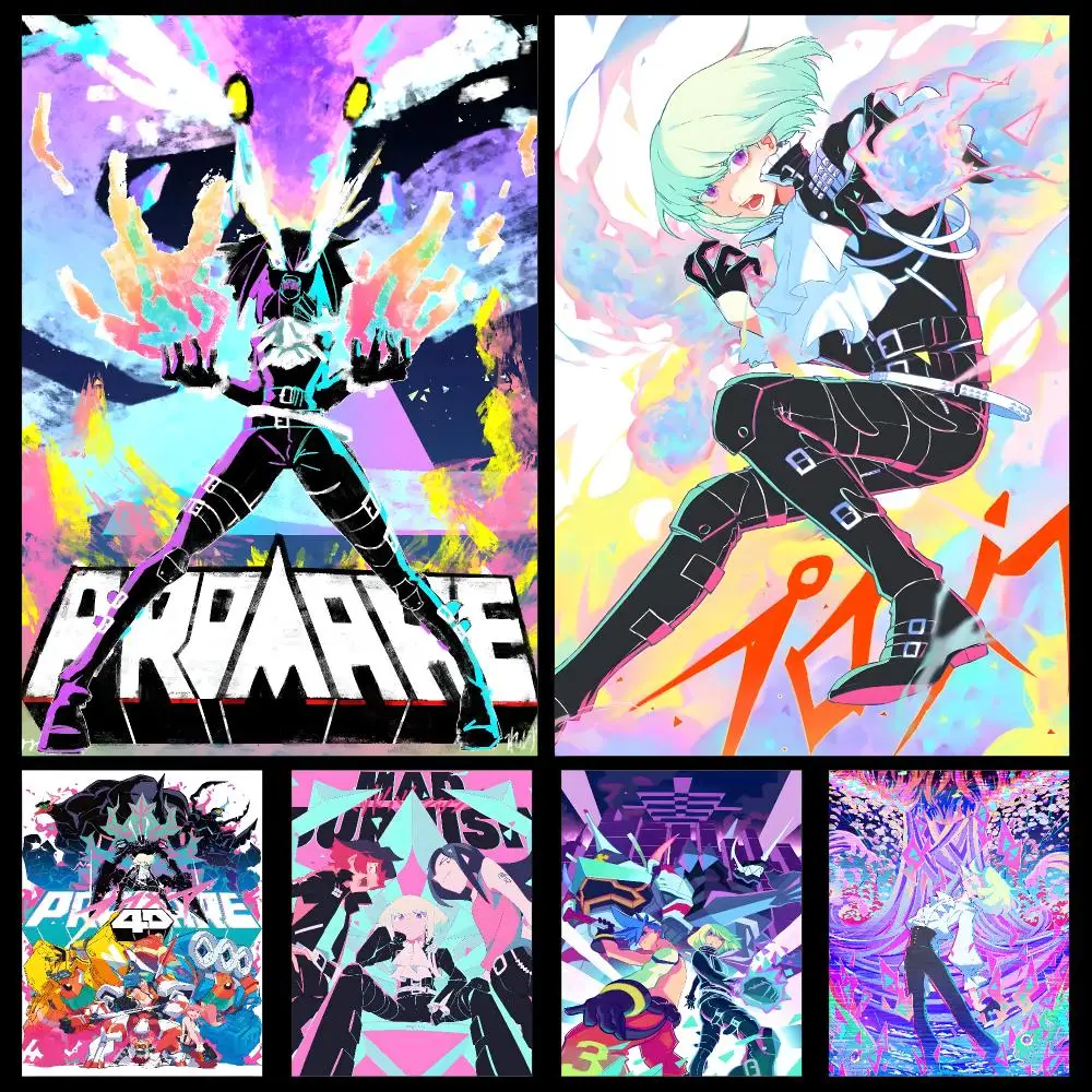Anime Promare Mecha Action Movie Poster PP Self Adhesive Decorative HD for Garage gaming room living room Gift